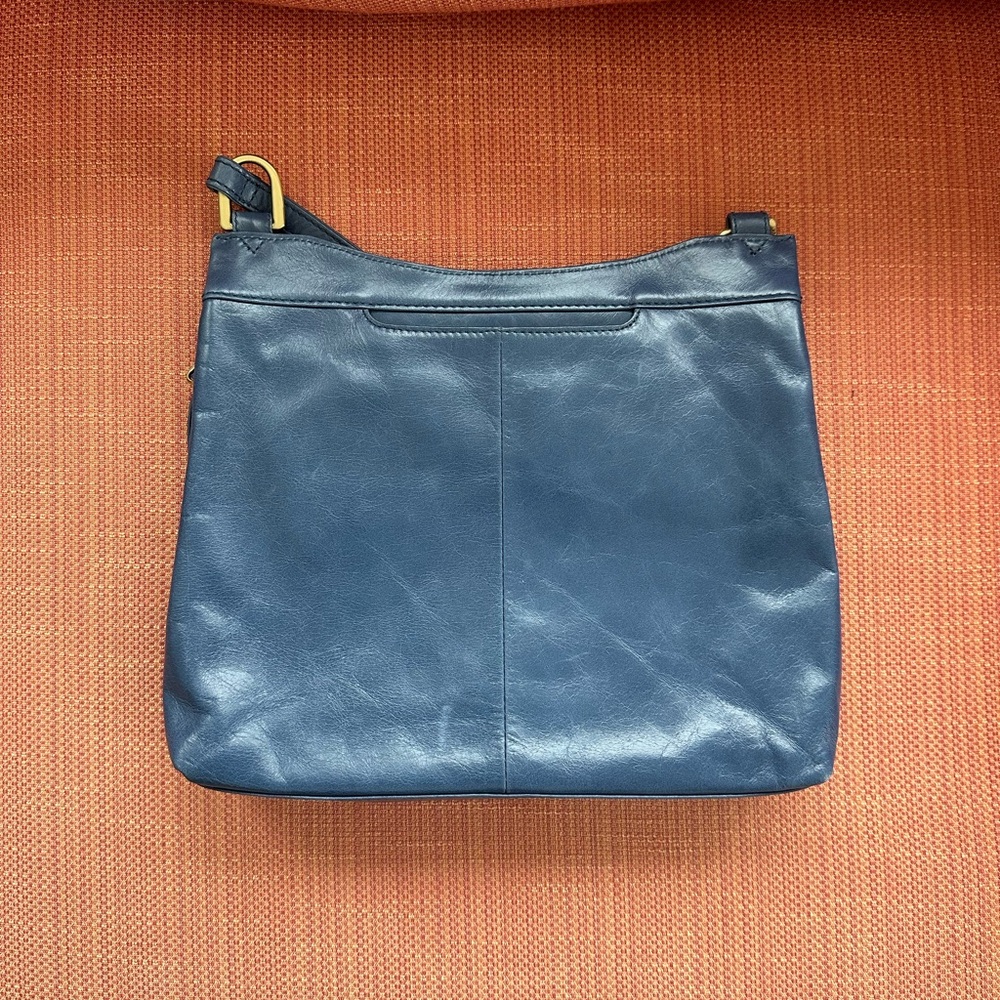 HOBO Cobalt Blue Leather Crossbody Bag with Adjustable Strap - Picture 7 of 9